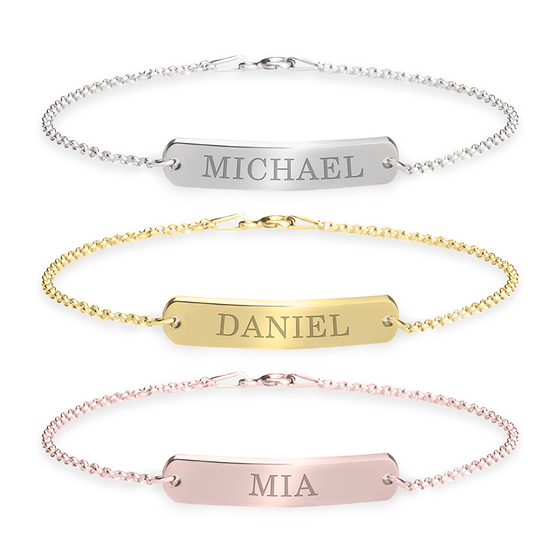 Classic Name Bar Bracelet