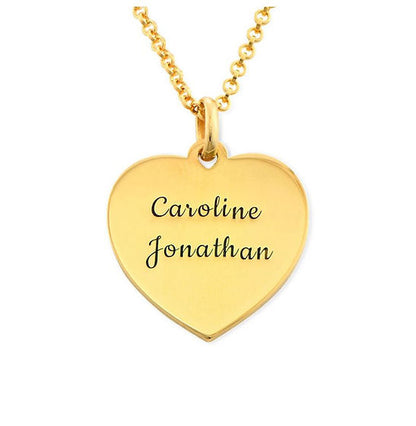 Engraved Heart Necklace