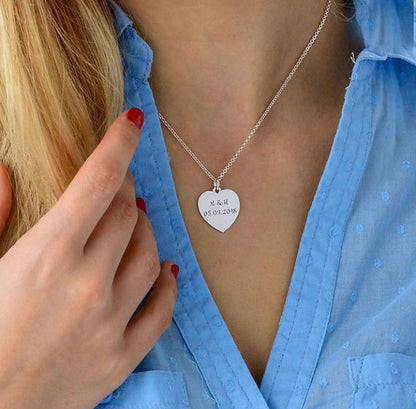 Engraved Heart Necklace