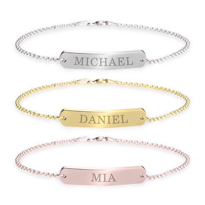 Classic Name Bar Bracelet