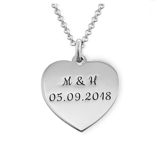 Engraved Heart Necklace