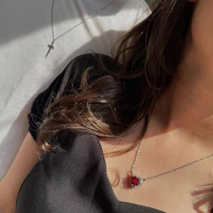 Beautiful Heart Sword Couple Necklace