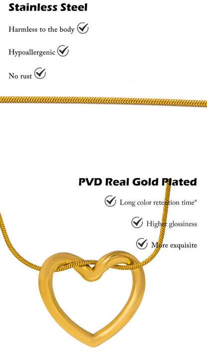 Beautiful Knot Heart Necklace