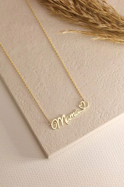 Personalized Name Necklace - Heart-Notera variant