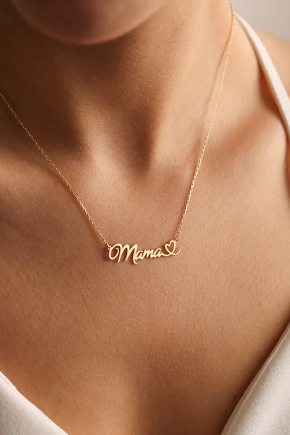 Personalized Name Necklace - Heart-Notera variant